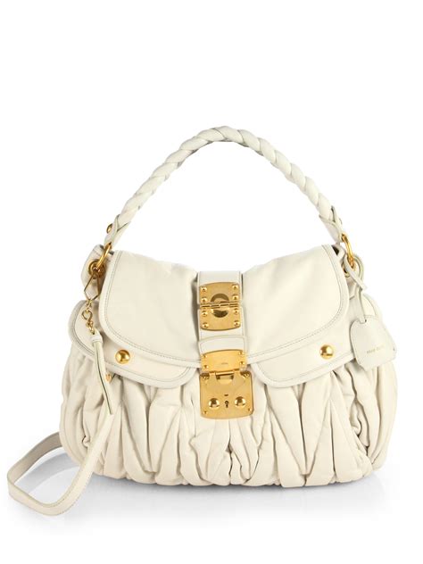 miu miu matelassé leather shoulder bag|Leather Shoulder Bags for women .